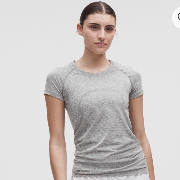 lululemon athletica Heather Gray short Sleeve Top - Picture 1 of 7
